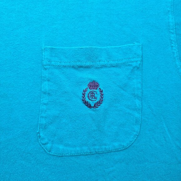 Chaps Ralph Lauren Tshirt Mens Large/XL Teal Vintage Y2k Summer Beach Casual - Picture 2 of 7